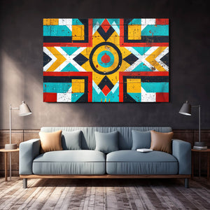 Rustic Geometric Mexican Wall Art | MusaArtGallery™