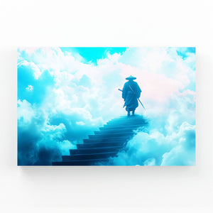 Samurai Art Blue Canvas