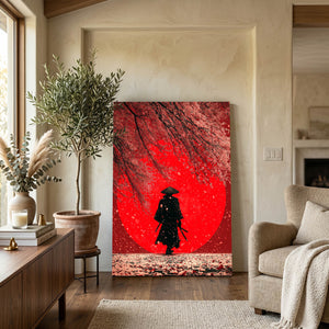 Samurai Cherry Blossom Wall Art