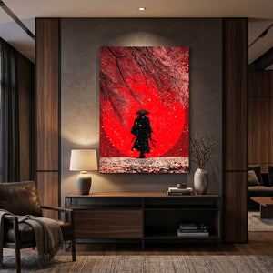 Samurai Cherry Blossom Wall Art