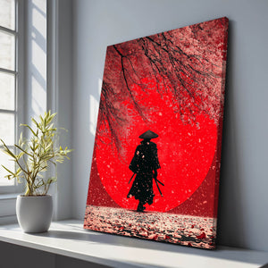 Samurai Cherry Blossom Wall Art