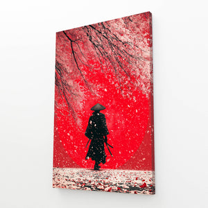 Samurai Cherry Blossom Wall Art