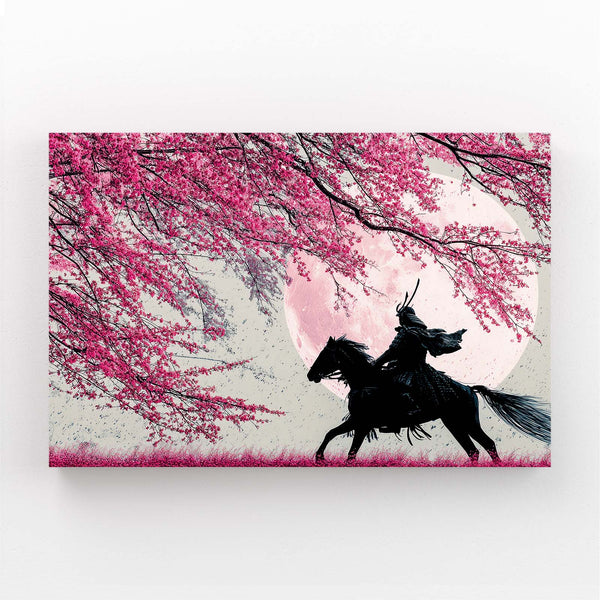 Samurai Horse Cherry Blossom Wall Art