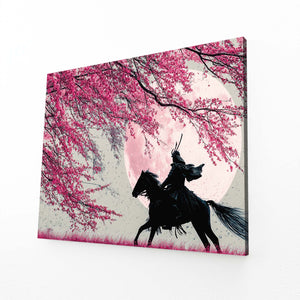 Samurai Horse Cherry Blossom Wall Art