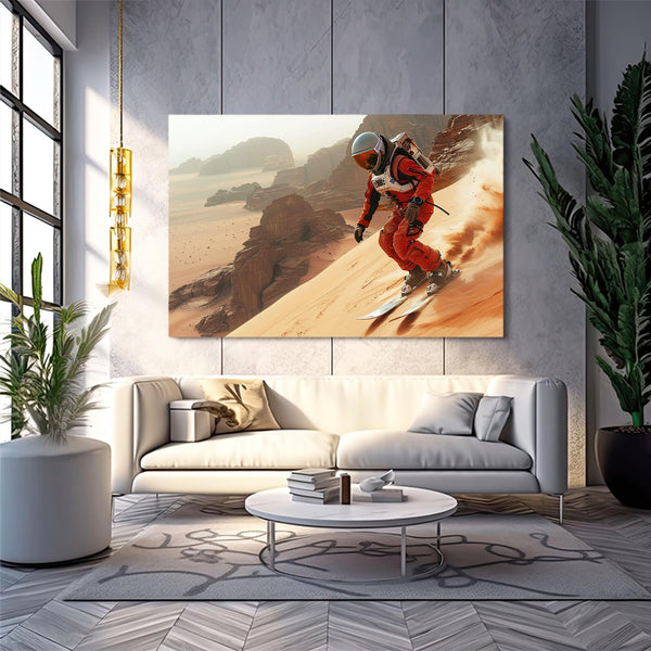 Sand Surfing Astronaut Wall Art | MusaArtGallery™