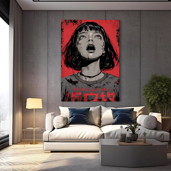 Scarlet Gaze Cyberpunk Art | MusaArtGallery™