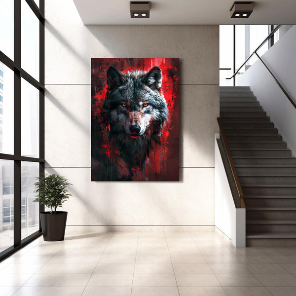 Scary Wolf Canvas Art | MusaArtGallery™