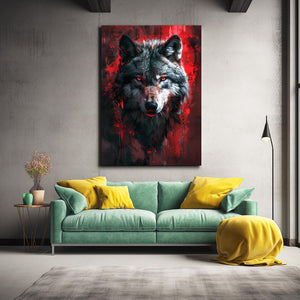 Scary Wolf Canvas Art | MusaArtGallery™