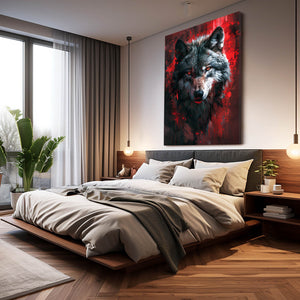Scary Wolf Canvas Art | MusaArtGallery™
