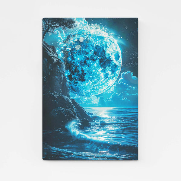 Sea Blue Moon Art  | MusaArtGallery™