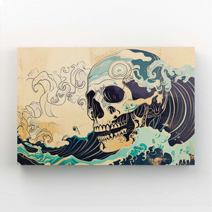 Sea Wave Face Skull Art | MusaArtGallery™