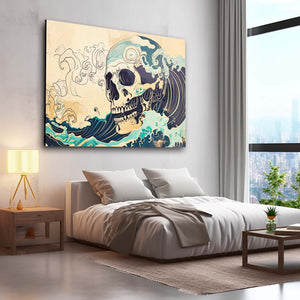 Sea Wave Face Skull Art | MusaArtGallery™