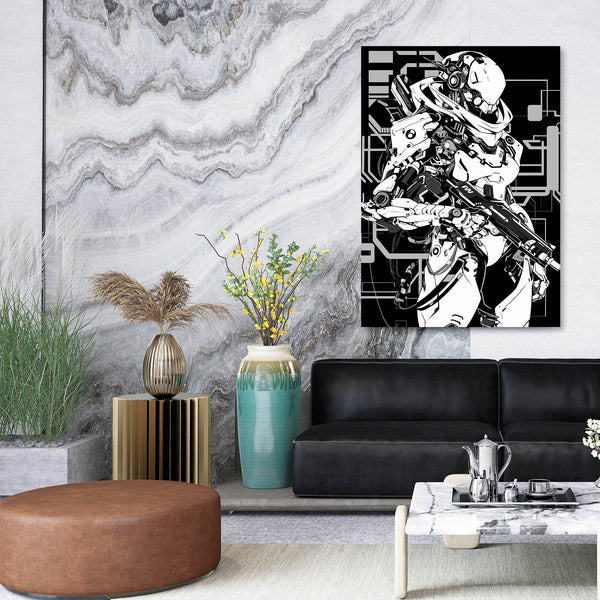 Sentinel Enforcer Cyberpunk Art | MusaArtGallery™