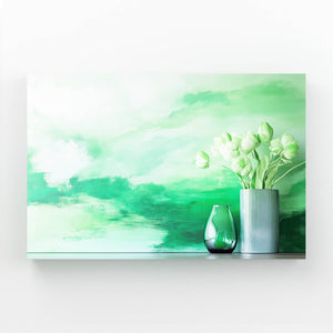 Serene Bloom Green Abstract Art | MusaArtGallery™