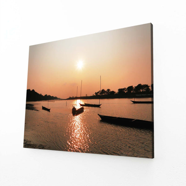 Serene Harbor Sunset Art | MusaArtGallery™