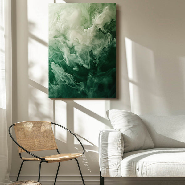 Serene Mist Green Abstract Art | MusaArtGallery™