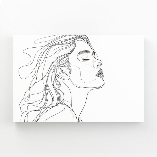 Serene Profile Line Art | MusaArtGallery™