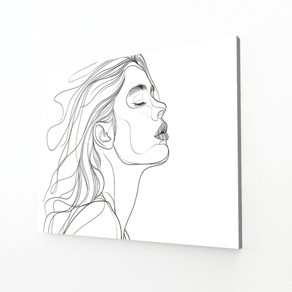 Serene Profile Line Art | MusaArtGallery™