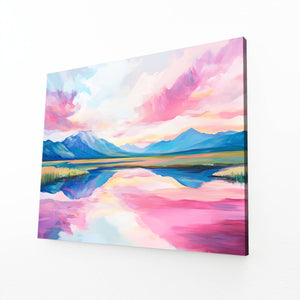 Serene Vista Pink Abstract Art | MusaArtGallery™