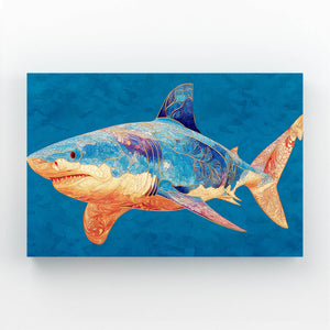 Shark Art Blue