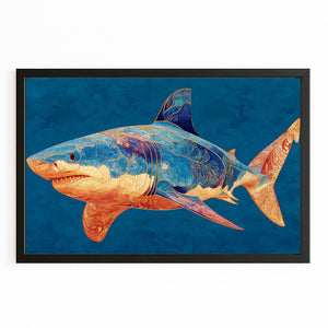 Shark Art Blue