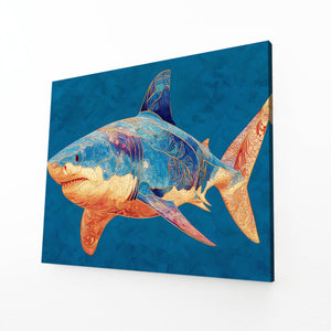 Shark Art Blue