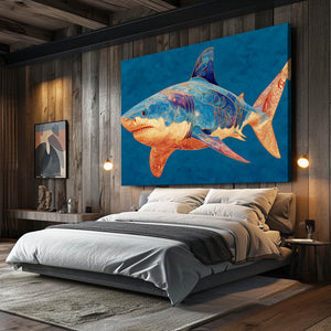 Shark Art Blue