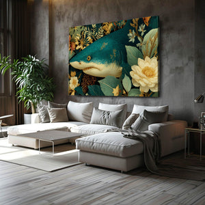 Shark Art Floral