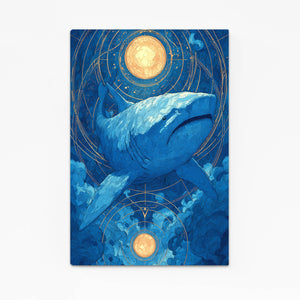 Shark Art Moon