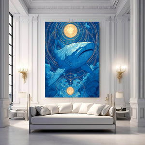Shark Art Moon