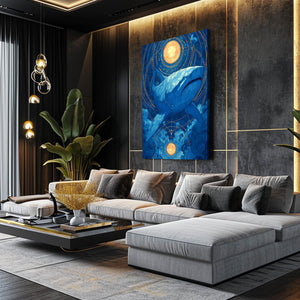 Shark Art Moon