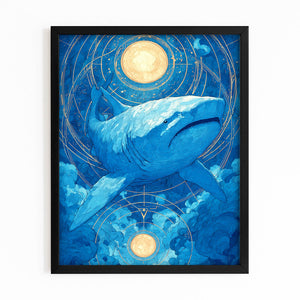 Shark Art Moon