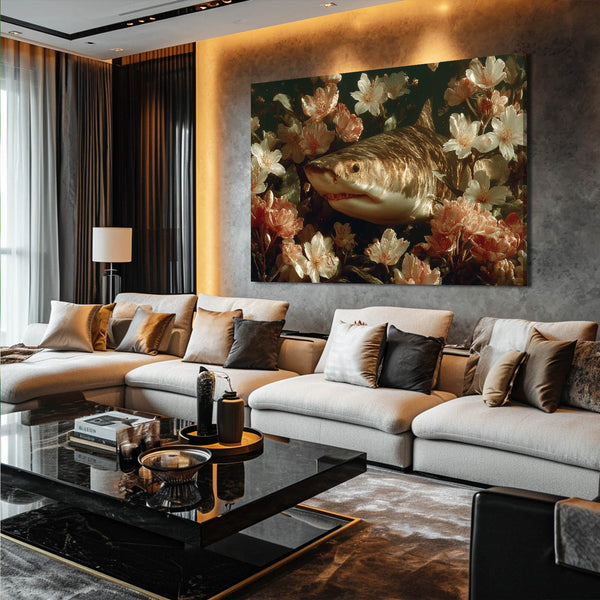 Shark Artwork Floral