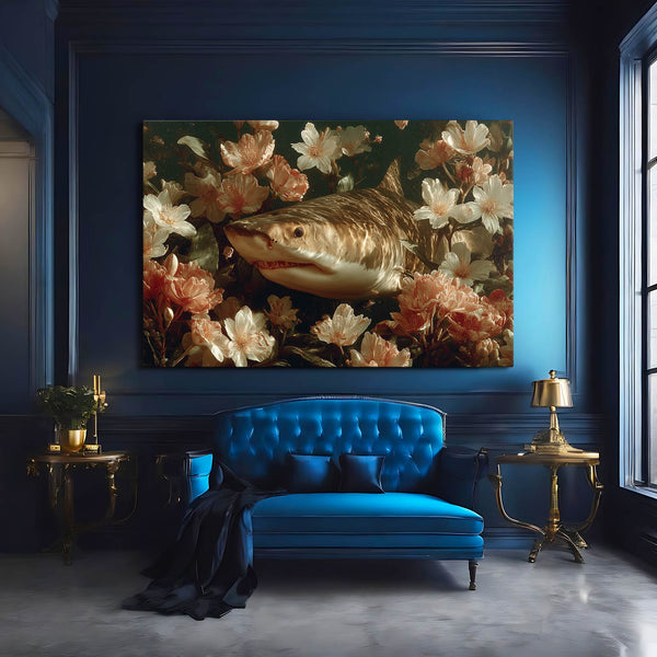 Shark Artwork Floral