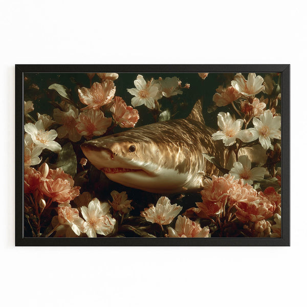 Shark Artwork Floral