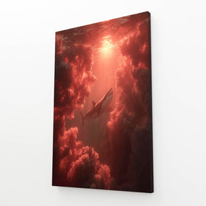 Shark Canvas Sunset