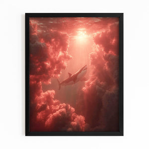 Shark Canvas Sunset