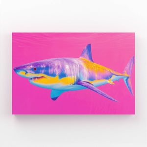 Shark Wall Art Pink