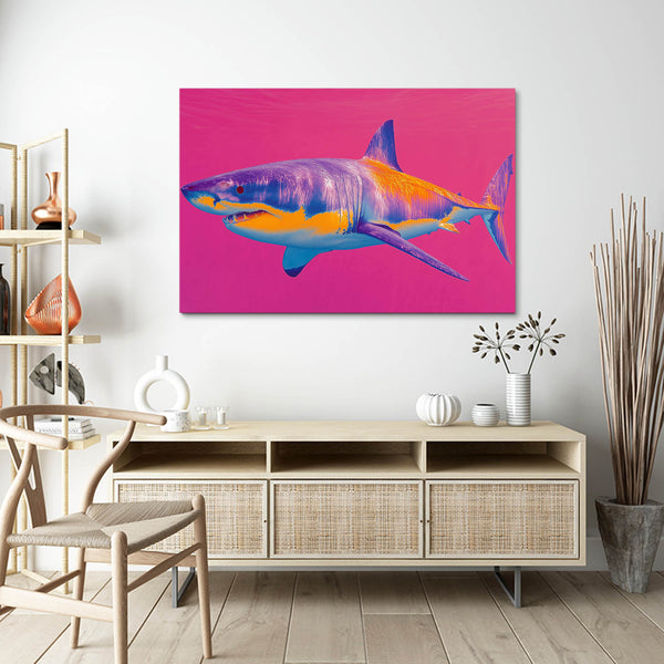 Shark Wall Art Pink