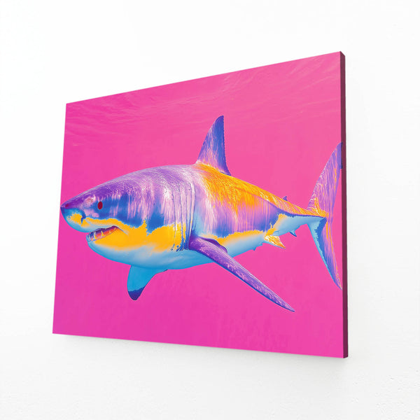 Shark Wall Art Pink