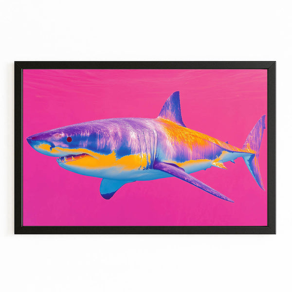 Shark Wall Art Pink