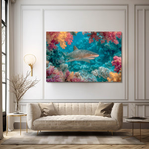 Shark Wall Decor Floral