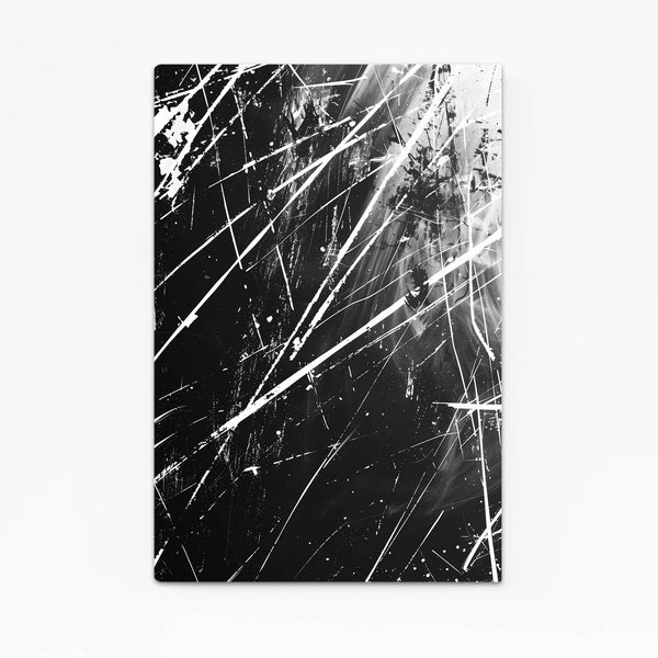 Shattered Lines Black and White Abstract Art | MusaArtGallery™