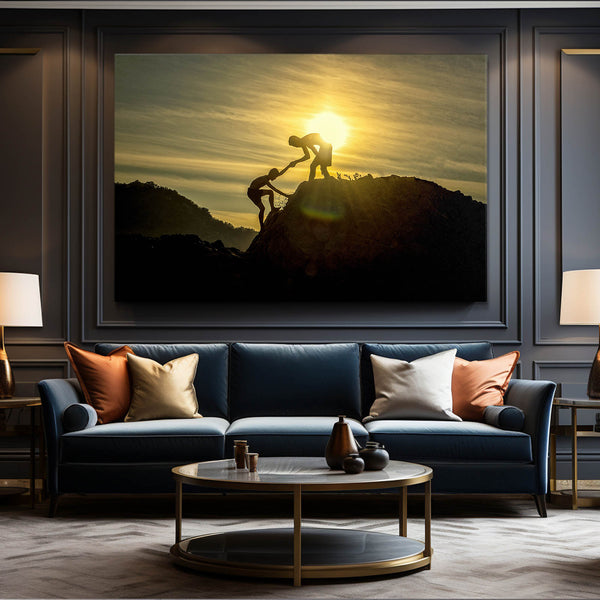 Silhouettes Sunset Canvas Art  | MusaArtGallery™