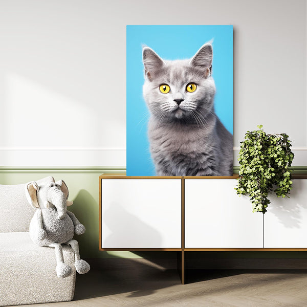Silly Cat Wall Art Canvas | MusaArtGallery™