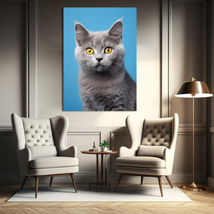 Silly Cat Wall Art Canvas | MusaArtGallery™