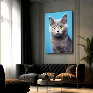 Silly Cat Wall Art Canvas | MusaArtGallery™