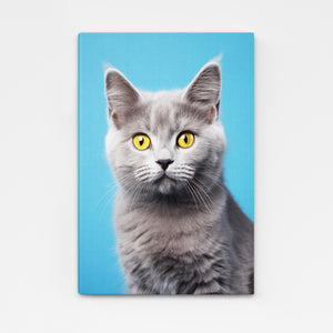 Silly Cat Wall Art Canvas | MusaArtGallery™