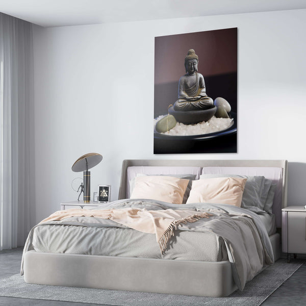 Silver Buddha Canvas Wall Art | MusaArtGallery™