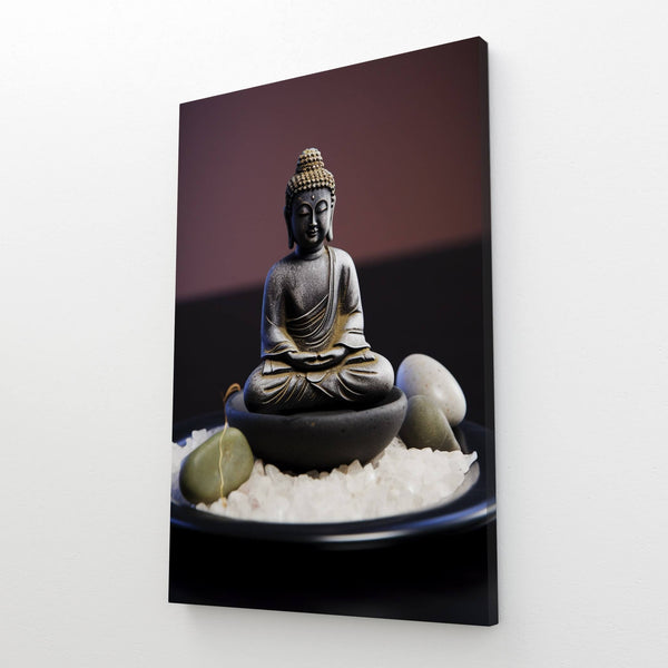 Silver Buddha Canvas Wall Art | MusaArtGallery™